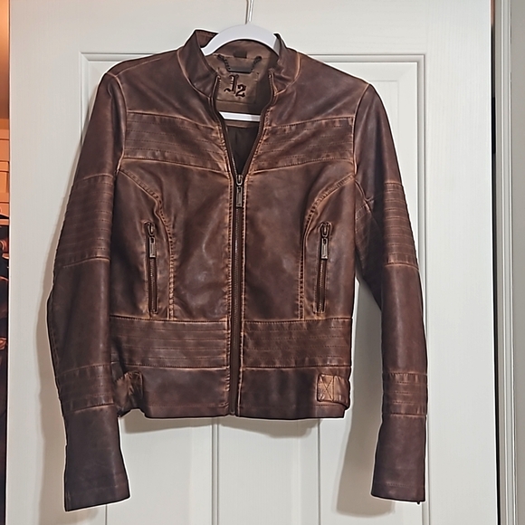 Chocolate Leather Jacket - Picture 1 of 4